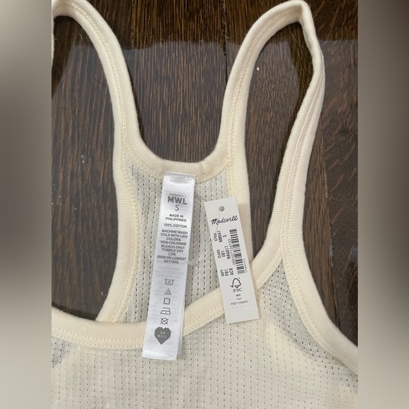 NWT Madewell Knit Mesh Racerback Tank - Picture 7 of 8